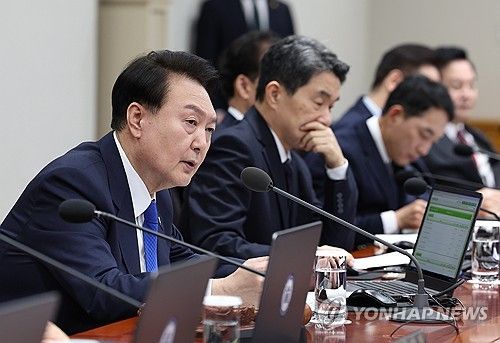 국무회의 발언하는 윤석열 대통령