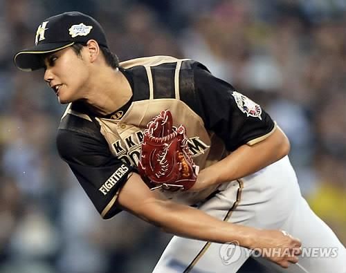 오타니 쇼헤이 니혼햄 시절. 시속 162㎞를 찍으며 역대 최고 스피드 타이기록. 