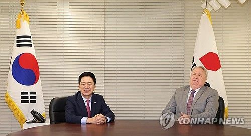 국민의힘 김기현 대표와 인요한 혁신위원장 면담