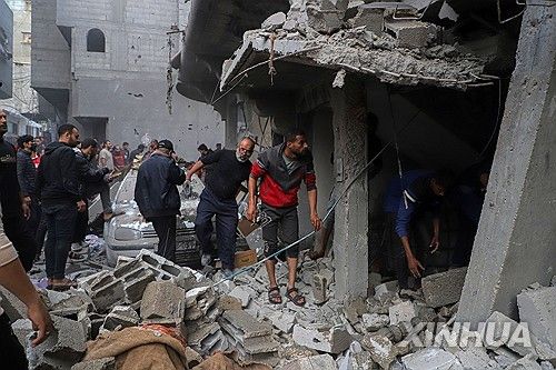 이스라엘군 폭격으로 폐허가 된 가자지구