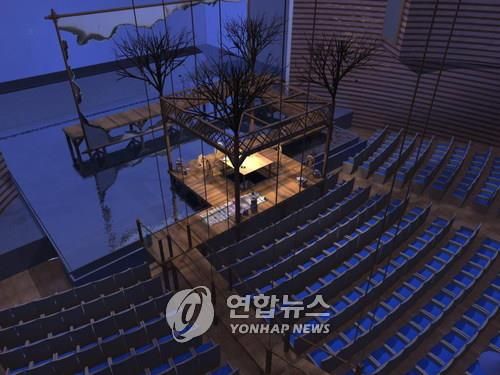 연극 '갈매기'의 무대