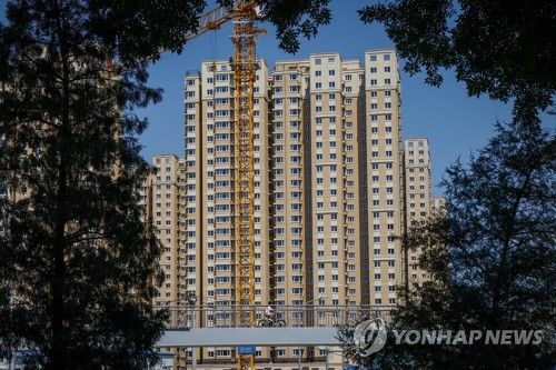 베이징의 아파트 공사 현장