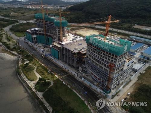 영종도 미단시티 복합리조트 공사 현장