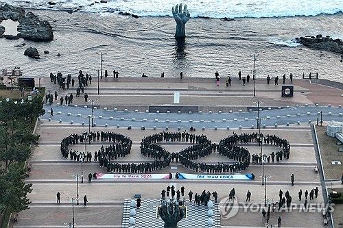 선전 다짐하는 국가대표 선수