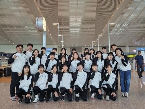 11월 23일 출국한 주니어 여자하키 국가대표 선수단