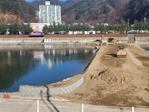 축제장 조성 한창
