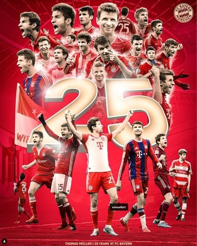 토마스 뮐런의 재계약을 알린 뮌헨 구단 SNS