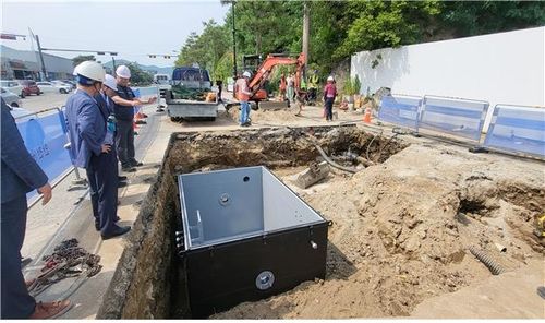 노후 상수도 정비 현장