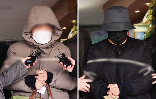 검찰로 송치되는 정씨 부부