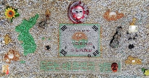 종이학으로 독도가 한국 땅임을 알리는 작품