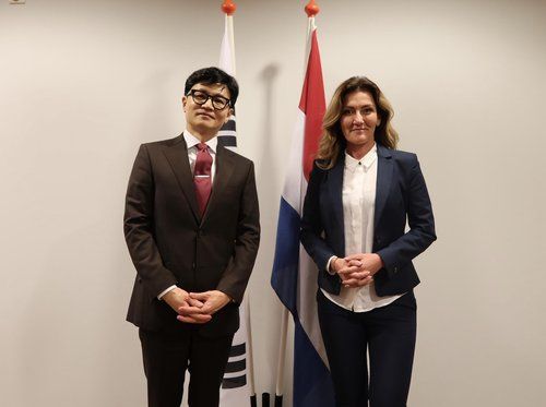 네덜란드 법무안전부 장관과 만난 한동훈 장관