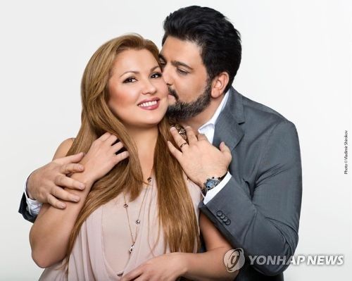 소프라노 안나 네트렙코와 테너 유시프 에이바조프 부부