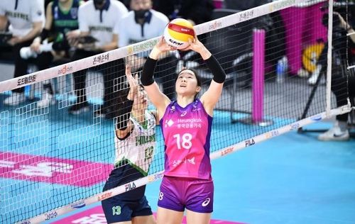 공 올리는 김다솔