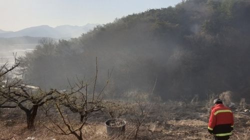 경북 영천 산불 잔불 정리