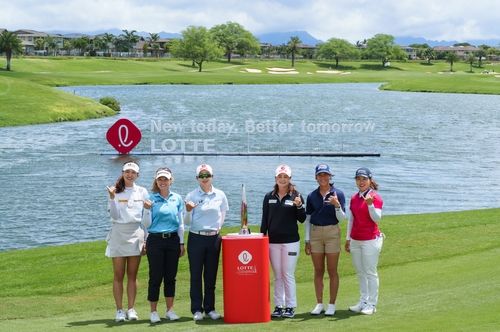 전인지(왼쪽부터), 브룩 헨더슨, 김효주, 최혜진, 셀린 부티에, 하타오카 나사. 