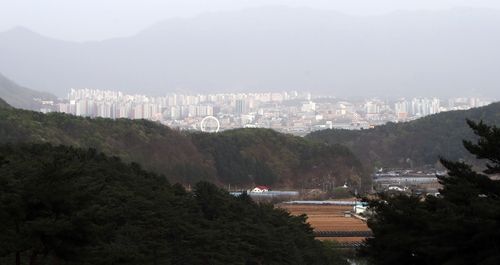 서면 방동리 신숭겸 묘역에서 바라본 춘천 시내