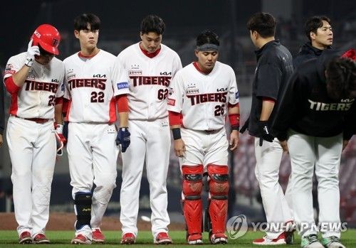 패한 KIA 선수들