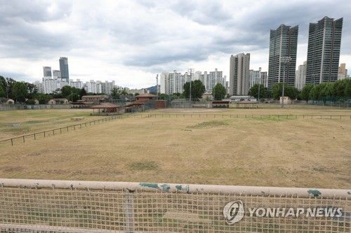 야구장으로 사용했던 용산공원 부지