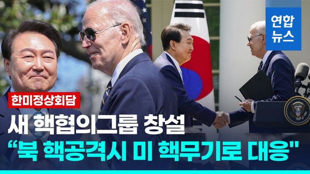 [영상] 한미 핵협의그룹 창설 '워싱턴선언'…"북 핵공격 시 정권 종말"