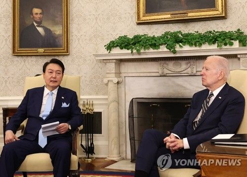 백악관에서 열린 한미 정상 소인수 회담