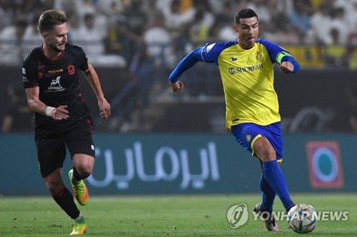 호날두(오른쪽)의 29일 경기 모습. 