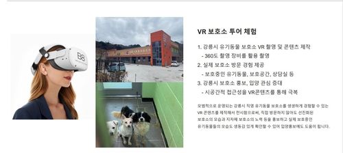 가상현실로 유기동물 입양 홍보 