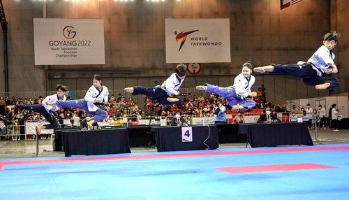 2022년 4월24일 한국태권도 12회 연속 종합우승한 세계품새선수권 현장 모습