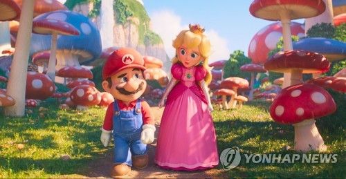 슈퍼마리오 브라더스 한 장면.