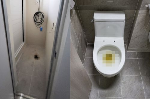 인천 신축아파트서 나온 인분 흔적.