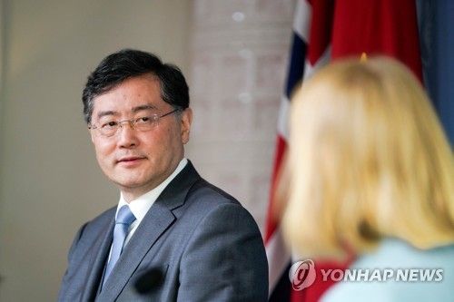 노르웨이 방문한 친강 中외교부장 