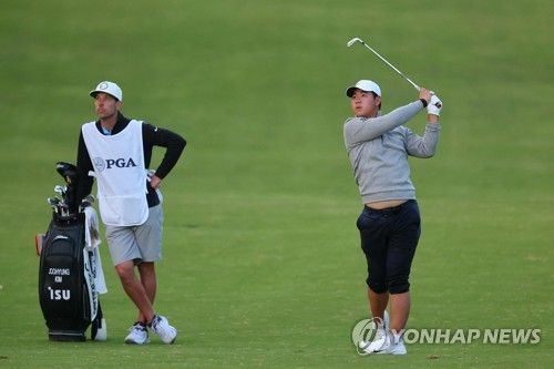 김주형의 1라운드 경기 모습. 