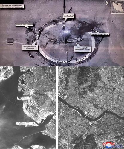 미국과 북한 위성사진 비교