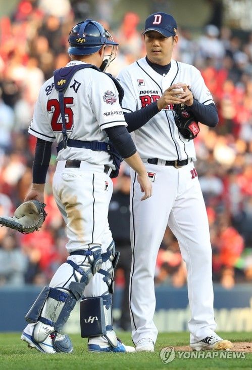 다시 만나는 장원준과 양의지