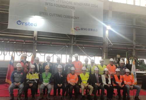 HSG성동조선, 해상풍력 하부구조물 제작 기념행사
