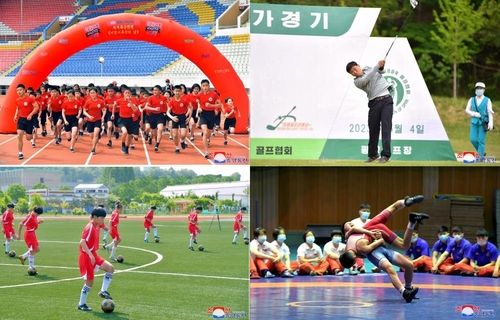 육상, 골프, 축구, 레슬링