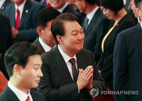부처님오신날 봉축법요식 입장하는 윤석열 대통령