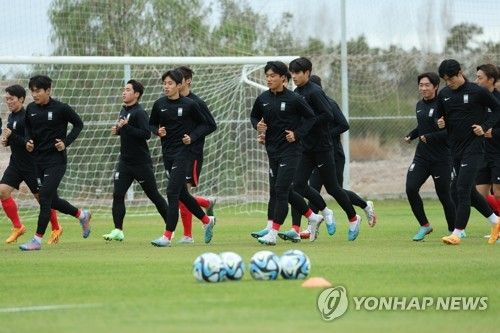 감비아전 앞두고 훈련 나선 U-20 축구 대표팀