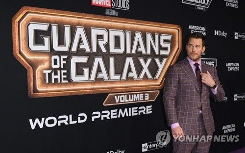 '가디언즈 오브 갤럭시: 볼륨 3' 시사회 참석한 배우 크리스 프랫