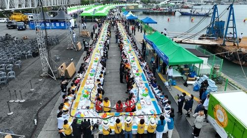 완도에 223m 해조류 김밥 '등장'