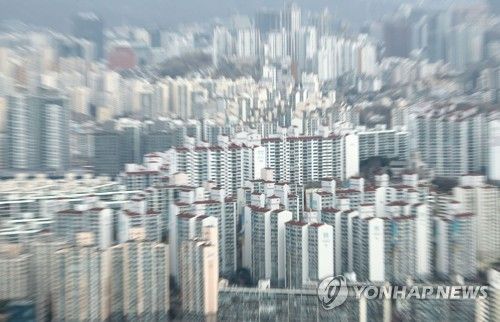 도심 아파트의 모습 