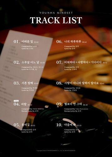 윤하 신보 '마인드셋' 트랙리스트