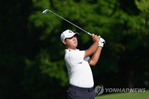 김시우의 1라운드 경기 모습