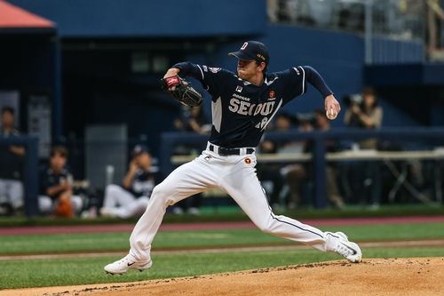 KBO리그 복귀전에서 호투하는 두산 브랜든 와델