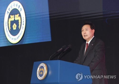 축사하는 윤석열 대통령