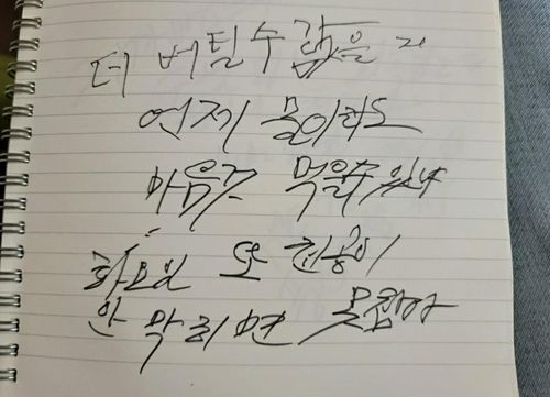 A씨가 고통을 호소하는 글 