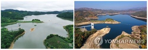 동복댐 저수율 변화