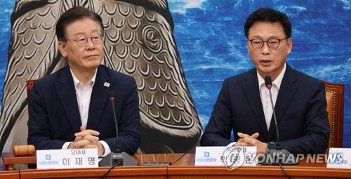 발언하는 박광온 원내대표