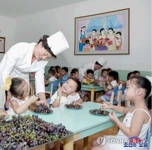 북한 유치원의 어린이들