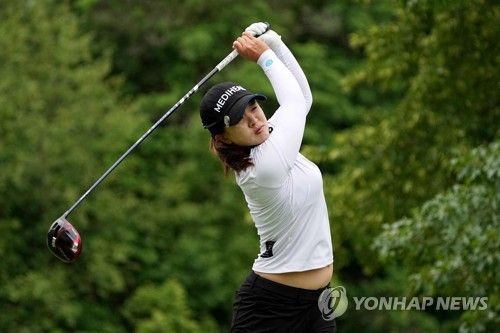 김세영의 1라운드 5번홀 티샷