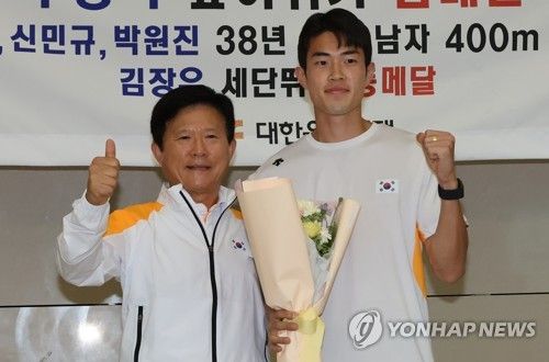 아시아육상선수권 남자 세단뛰기 동메달 차지한 김장우